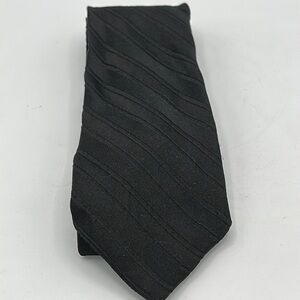 Merona 100% silk black striped tie